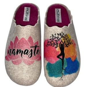Flexus by Spring Step Namaste Womans Slip On Slippers Clogs Wool Sz 41 (9.5-10)
